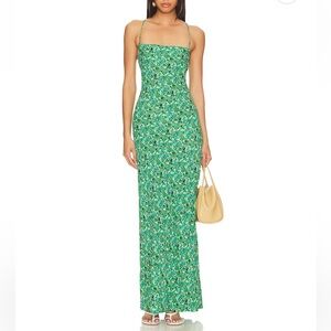 Lucia Dress in Green Floral